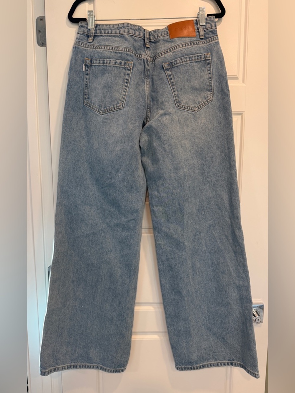 Princess Polly Bruiser Tie Waist Jeans Size 6 Wide Leg 100% Cotton School Casual - Picture 2 of 8